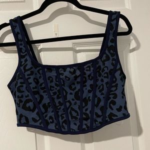 Leopard print corset top